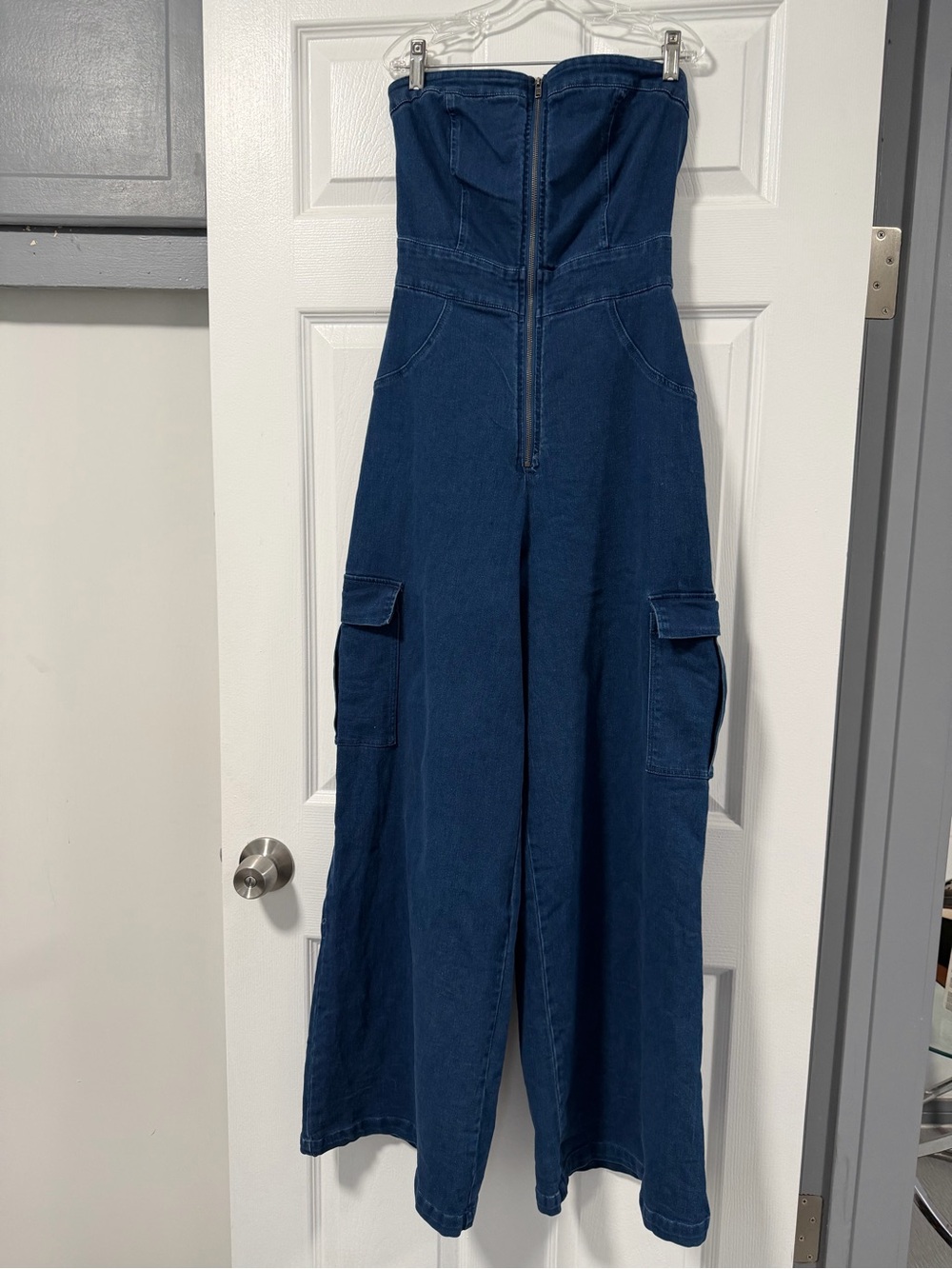 Flying Tomato Good Together Denim Jumpsuit Small - Picture 2 of 13